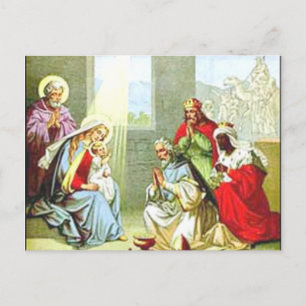 Cartes Pour Fêtes Annuelles Hommes Sages À La Nativité
