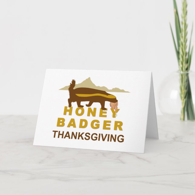 Cartes Pour Fêtes Annuelles honey badner thankgiving (Devant)