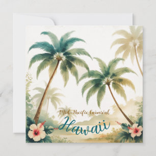 Cartes Pour Fêtes Annuelles Honolulu Voyage Hawaïen de style vintage