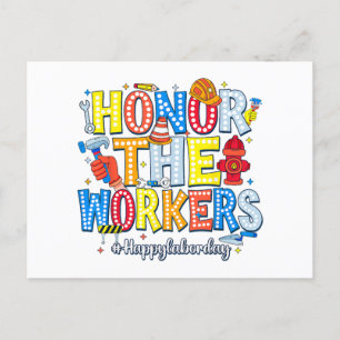 Cartes Pour Fêtes Annuelles Honorez Les Travailleurs Joyeuse Fête Du Travail
