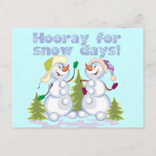 Cartes Pour Fêtes Annuelles HOORAY Pour Les Jours De Neige !