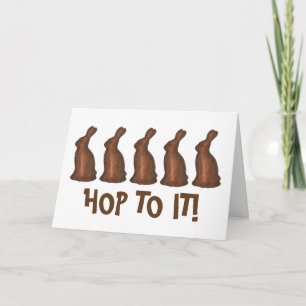 Cartes Pour Fêtes Annuelles Hop To It Happy Lapins Lapins Chocolés De Pâques