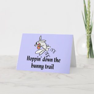Cartes Pour Fêtes Annuelles Hoppin' Down The Bunny Trail