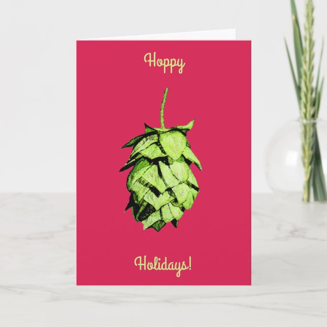 Cartes Pour Fêtes Annuelles Hoppy Holidays ! Stunning hop, cheery greetings ! (Devant)
