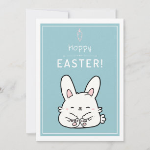 Cartes Pour Fêtes Annuelles Hoppy Pâques adorable lapin lapin mignon animal dr