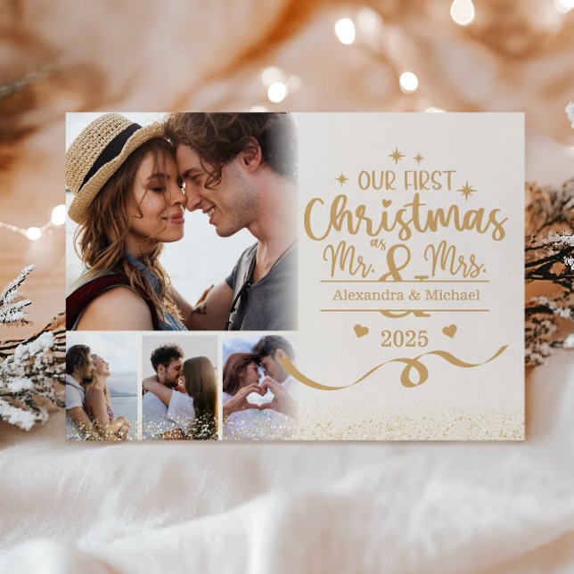 Cartes Pour Fêtes Annuelles Horizontal Premier Noël 4 Photo (Créateur téléchargé)