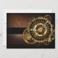 Horloge Steampunk avec des engrenages anciens