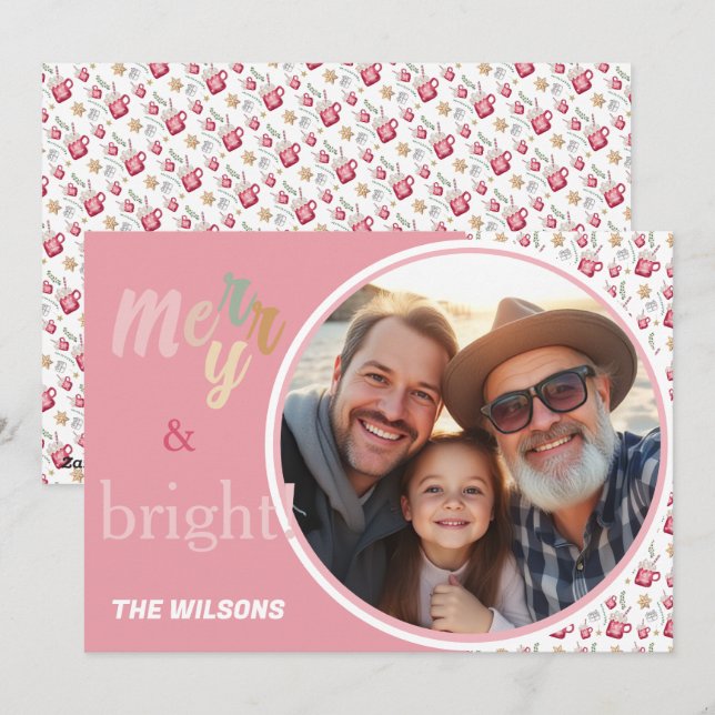 Cartes Pour Fêtes Annuelles Hot Cocoa Fête de l'aquarelle Art (Devant / Derrière)