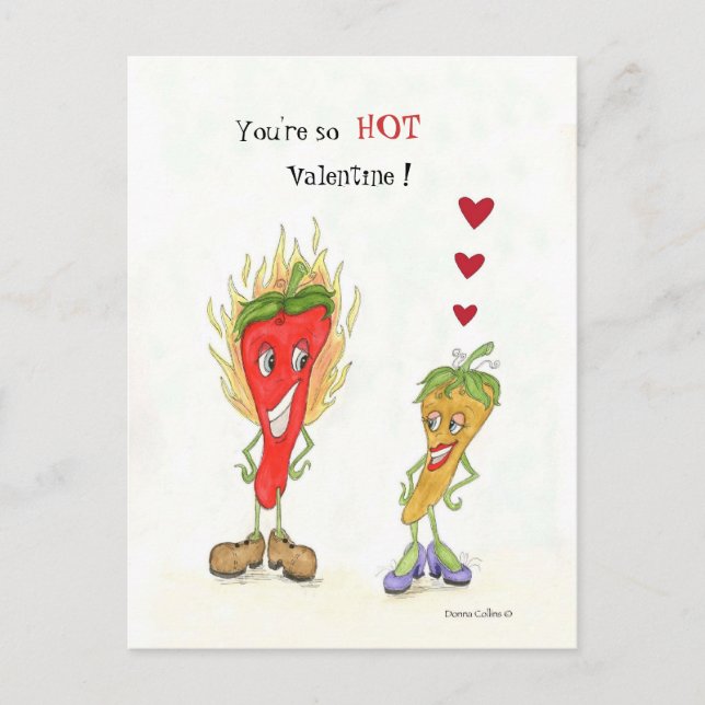 Cartes Pour Fêtes Annuelles Hot Pepper Valentine (Devant)