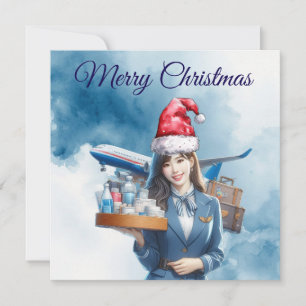 Cartes Pour Fêtes Annuelles Hôtesse de l'air Joyeux Noël