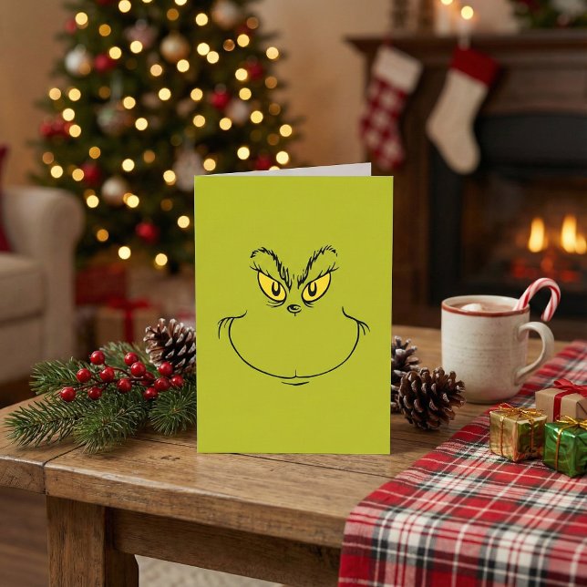 Cartes Pour Fêtes Annuelles How Grinch Stole Christmas Face (Créateur téléchargé)