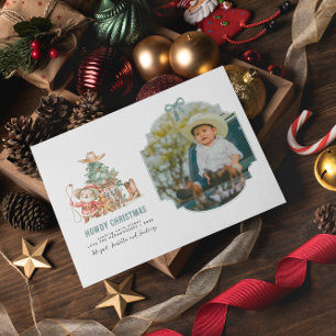 Cartes Pour Fêtes Annuelles Howdy Christmas   Fun Western Christmas Photo
