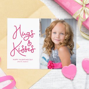 Cartes Pour Fêtes Annuelles "Hugs and Kisses" Valentines Day Photo