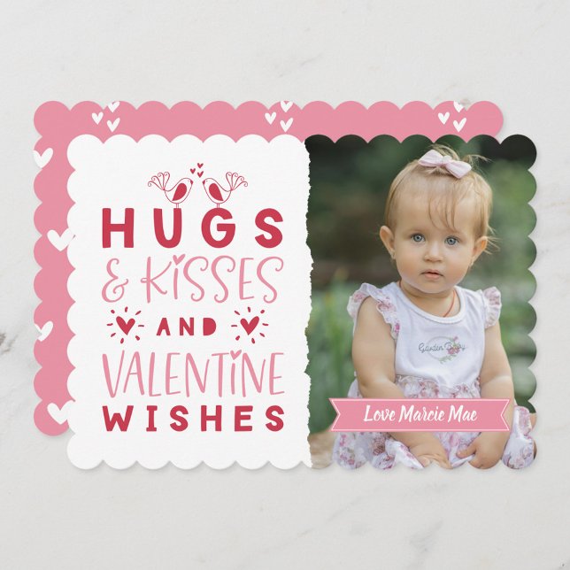 Cartes Pour Fêtes Annuelles Hugs & Baisers & Voeux de Saint Valentin (Créateur téléchargé)