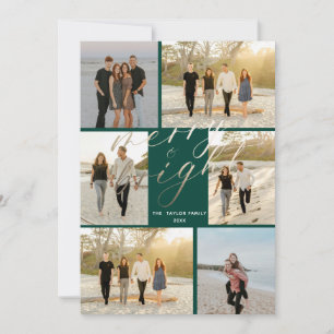 Cartes Pour Fêtes Annuelles Huile d'or avec plaid rose et brillant