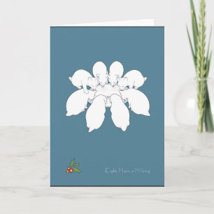 Cartes Pour Fêtes Annuelles Huit Manx servant à traire... Vacances