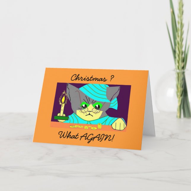 Cartes Pour Fêtes Annuelles Humbug Cat (Devant)