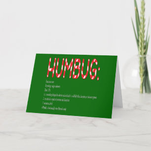 Cartes Pour Fêtes Annuelles HUMBUG : définition