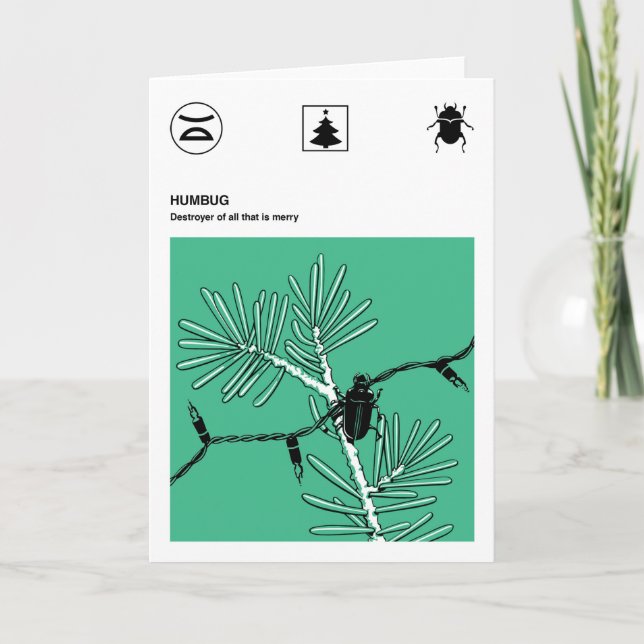 Cartes Pour Fêtes Annuelles Humbug (standard) (Devant)