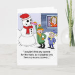 Cartes Pour Fêtes Annuelles Humming Snowman<br><div class="desc">Les cartes de voeux Humming Snowman sont le moyen idéal pour transmettre vos voeux de Noël.</div>