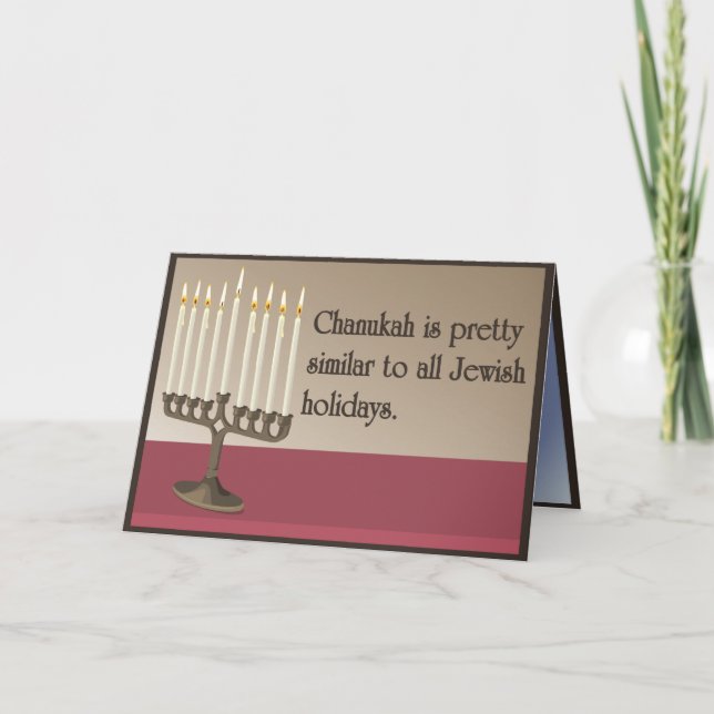 Cartes Pour Fêtes Annuelles Humorous Chanukah (Devant)