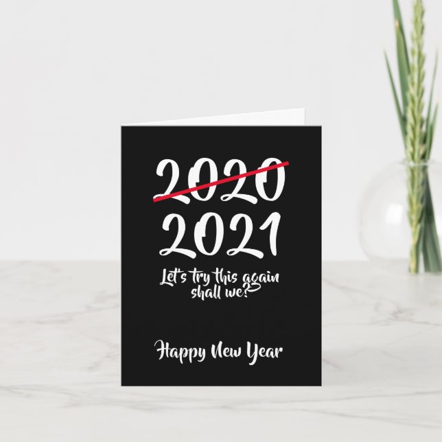 Cartes Pour Fêtes Annuelles Humour Corona Virus 2020 2021 Nouvel An (Devant)