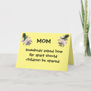 CARTES POUR FÊTES ANNUELLES HUMOUR DE LA FÊTE DES MÈRES