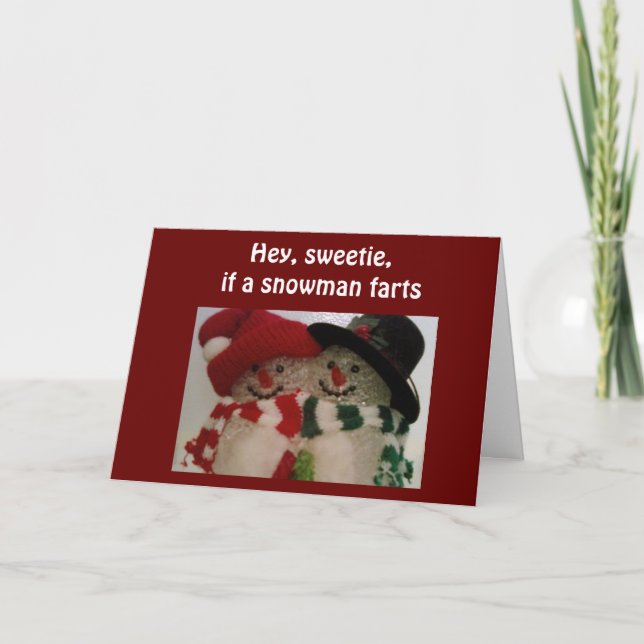 Cartes Pour Fêtes Annuelles Humour DE LA NEIGE - NOËL SUÉTIE (Devant)