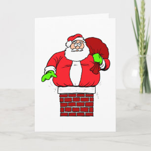 Cartes Pour Fêtes Annuelles Humour de Noël Blague de Père Noël Vacances Amusan