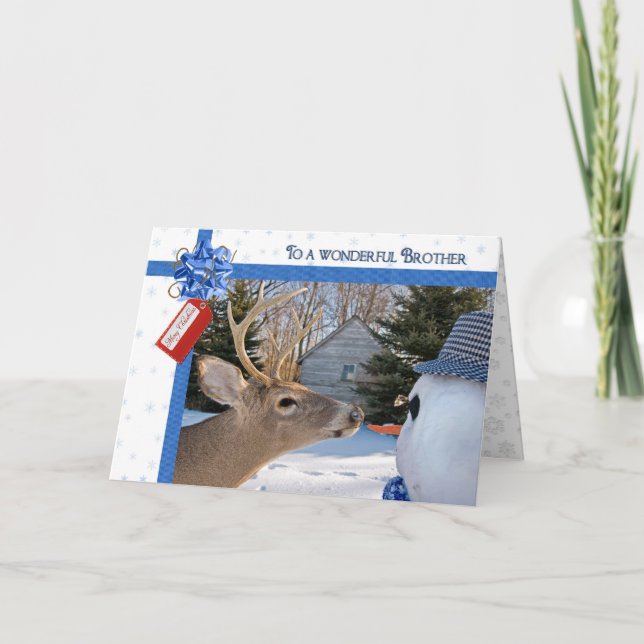 Cartes Pour Fêtes Annuelles Humour de Noël de Frère (Devant)