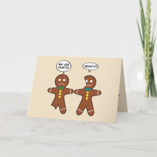 Cartes Pour Fêtes Annuelles Humour de Noël Gingerbread Cookie