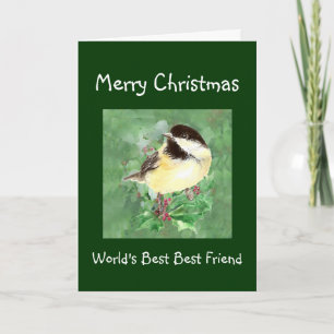 Cartes Pour Fêtes Annuelles Humour de Noël Meilleur Ami Oiseau du monde