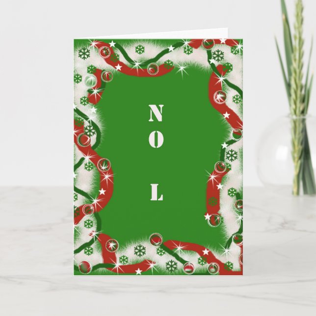 Cartes Pour Fêtes Annuelles Humour de Noël NON L (Devant)