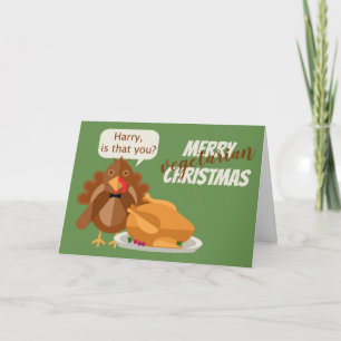 Cartes Pour Fêtes Annuelles Humour de Noël végétarien joyeux