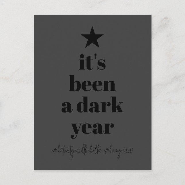 Cartes Pour Fêtes Annuelles humour de remise 2020 Black Christmas Tree Holiday (Devant)