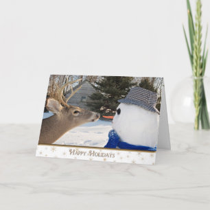 Cartes Pour Fêtes Annuelles Humour de vacances Snowman
