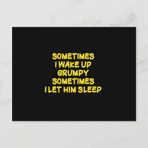 Cartes Pour Fêtes Annuelles Humour drôle pour réveil matin grincheux pour lui