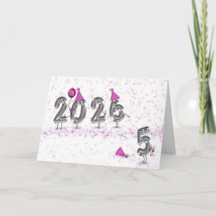 Cartes Pour Fêtes Annuelles humour du Nouvel An 2025