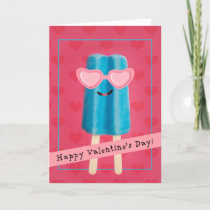 Cartes Pour Fêtes Annuelles Humour Heureuse Sainte-Valentin Cute Ice Pop