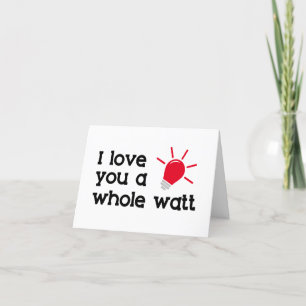 Cartes Pour Fêtes Annuelles Humour Valentine   Punny Je T'Aime Toute Une Watt