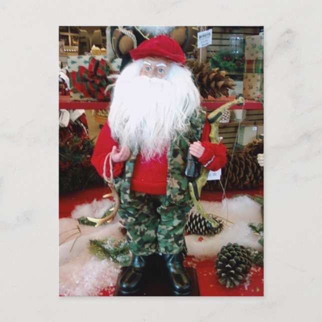 CARTES POUR FÊTES ANNUELLES "HUNTING PÈRE NOËL" NOËL SOUHAITE (Devant)