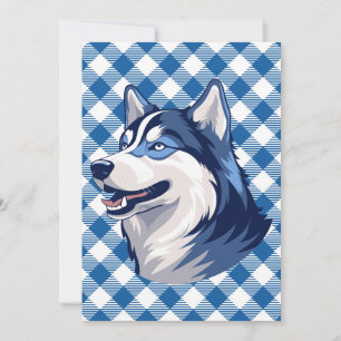 Cartes Pour Fêtes Annuelles Husky Howlers Husky Dog Power Logo bleu