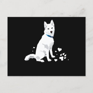 Cartes Pour Fêtes Annuelles Husky Husky sibérien Chien de neige blanc doux