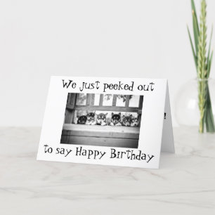 Cartes Pour Fêtes Annuelles HUSKY PUPPIES DIT comme un "GROUPE" **HEUREUX ANNI