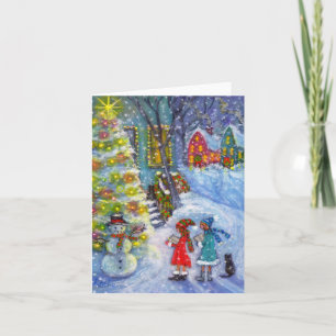 Cartes Pour Fêtes Annuelles Hymnes de louange pour le bonhomme de neige