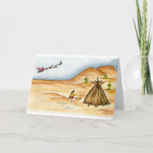 Cartes Pour Fêtes Annuelles I believe Cherokee Christmas card watercolor