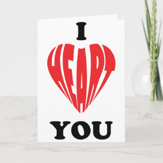 Cartes Pour Fêtes Annuelles I coeur vous - lettres