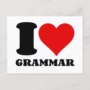CARTES POUR FÊTES ANNUELLES I LOVE GRAMMAR