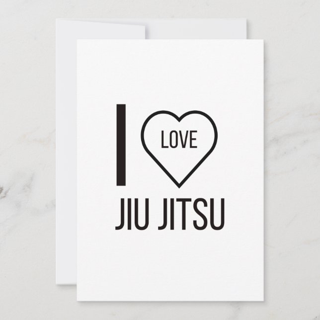 CARTES POUR FÊTES ANNUELLES I LOVE JIU JITSU (Devant)