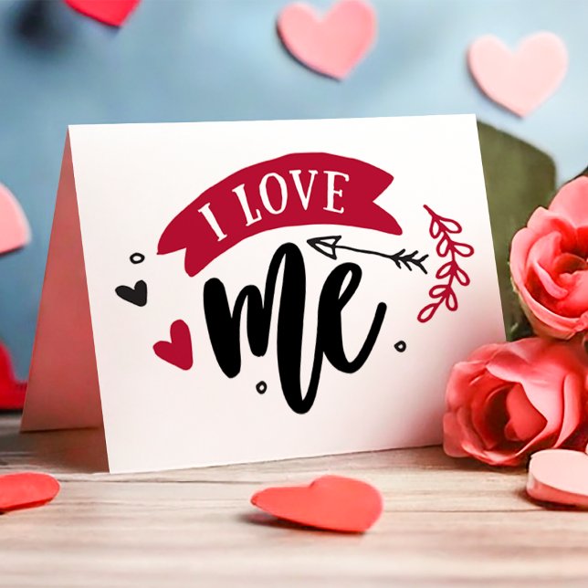 Cartes Pour Fêtes Annuelles I Love Me Funny Anti-Valentin (Créateur téléchargé)